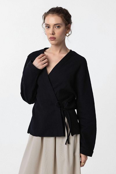 Antioch Black Tie Kimono Women's Shirt
