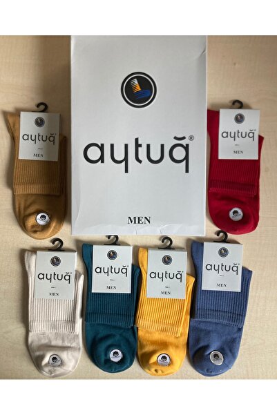 Aytuğ AYTUĞ Kısa Seri Dikişsiz Organik Erkek Çorap 6lı Paket