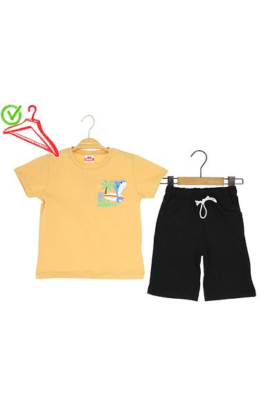 mini fonte kids МЪЖКИ ШОРТИ ПАНТАЛОНИ MINI FONTE 209-04-25 С ПРИНТ "ДИВА ДЖУНГЛА" ЗА ДЕЦА 1/5 ГОДИНИ