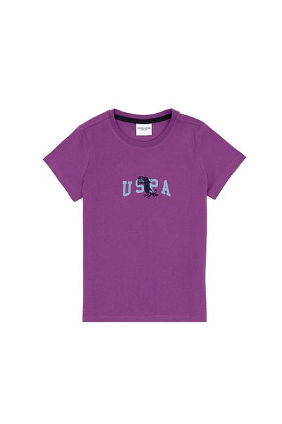U.S. Polo Assn. Boy's Violet Crew Neck T-Shirt 50307321 -Vr037