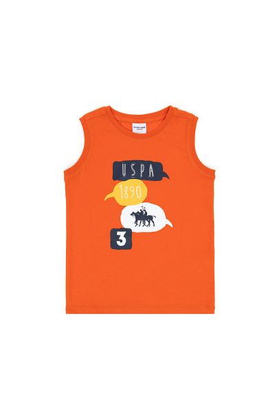 U.S. Polo Assn. Boy's Pomegranate Flower Sleeveless Crew Neck T-Shirt 50307168 -Vr039
