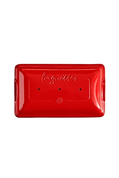 Emile Henry Xeh 3-Piece Baguette Bread-Oven Container Rectangular 39X23Cm Red