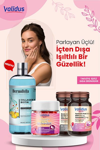 Validus Beauty set - biotin - keratin - collagen - hyaluronic acid