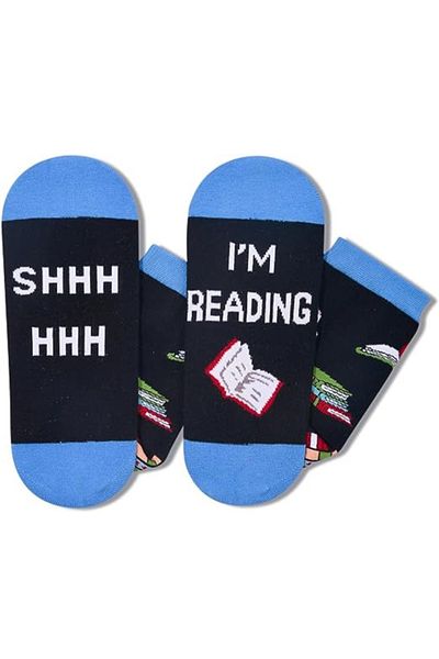 OEM Șosete amuzante de lectură, Shhh I'm reading, mărime 40-44, moi, fine, 78% bumbac