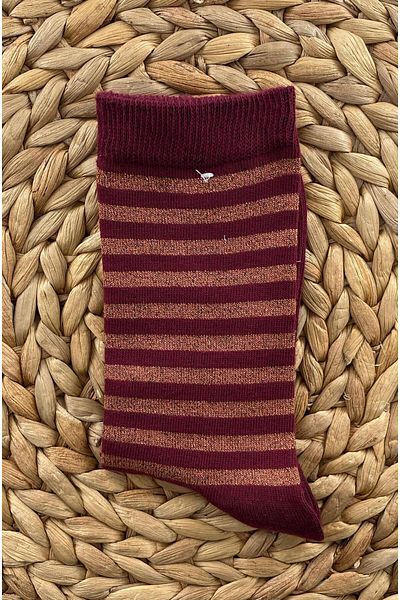 DoDe Flora Women's Silvery Side Striped Socks 4 Pairs Saradonna