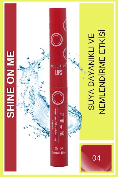 BROOKLIN Lipstick - LIPSTICK SHINE on ME No 04 scarlet ibis