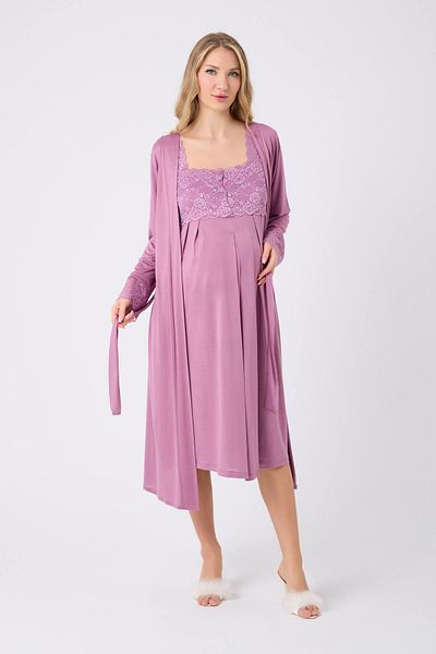 GIONA Maternity Nightgown Dressing Gown Maternity Set