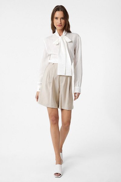 Antioch Ecru Women's Shirt with Scarf Collar