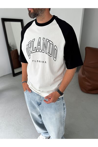 BYBASICMAN White Orlando Piece Oversize T-Shirt Pm-075