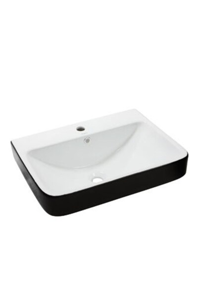 Newarc BATARYA DELİKLİ TAZGAH ÜSTÜ LAVABO DIŞ SİYAH