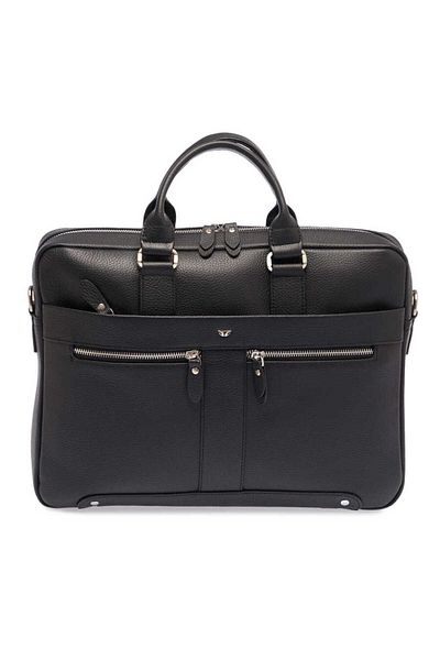 Tergan Black Genuine Leather Men's Briefcase - S1Ev 00021476 -A41