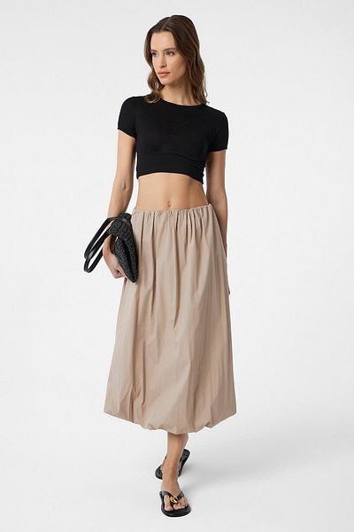 Antioch Black Basic Crop Women's Top