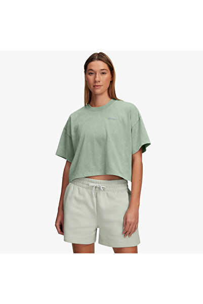 Under Armour Heavyweight Wash Kadın Yeşil T-Shirt