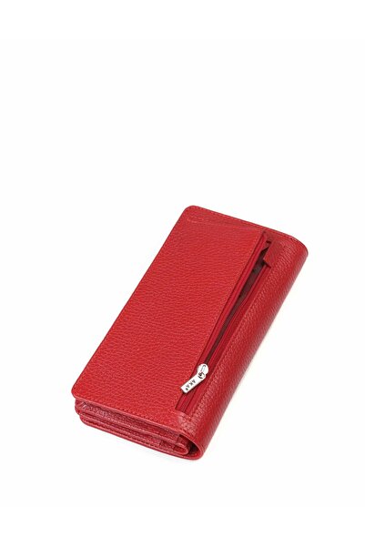 Aka Deri Red Leather Phone Holder Hand Wallet - 825 8