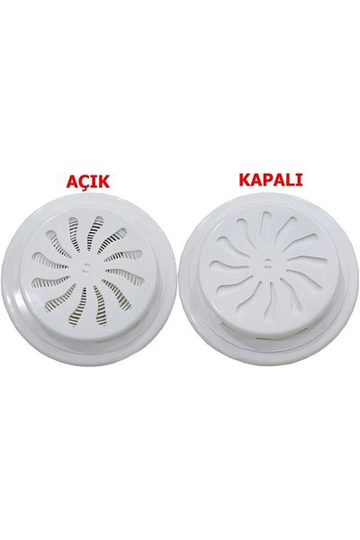 Doğuş Mutfak 2 Pcs Adjustable Glass Vent Natural Gas Vent Cover White