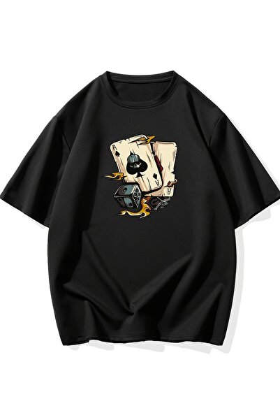 LAND MODA Ανδρικό μπλουζάκι casual με γραφικά σχέδια - Μεγάλο μέγεθος, κοντομ...