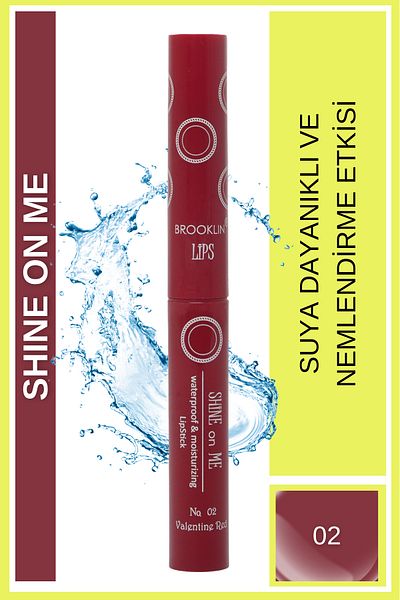 BROOKLIN Lipstick - LIPSTICK SHINE on ME No 02 valentine red