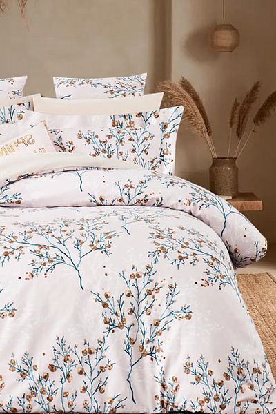 İQON Σετ Παπλωματοθήκη Ρολό Σεντόνια Διπλό Blossom Beige