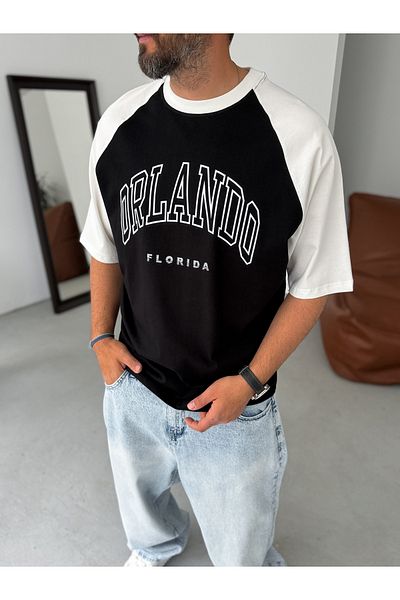 BYBASICMAN Black Orlando Piece Oversize T-Shirt Pm-075