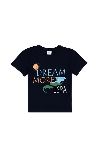 U.S. Polo Assn. Boy's Navy Blue Oversize Crew Neck T-Shirt 50307164-Vr033