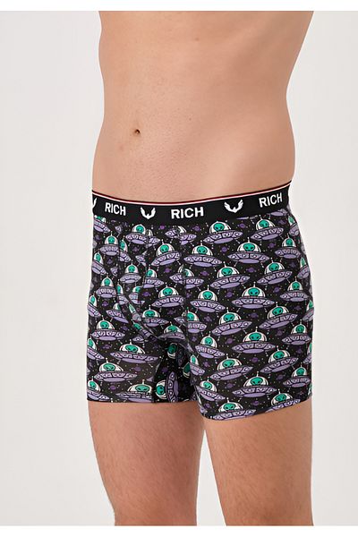 Rich Ανδρικό μοτίβο Lycra και μονόχρωμο πακέτο 2 Boxers