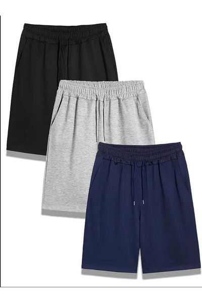 FUNSTYLE Men's 3-Piece Combed Shorts