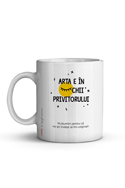 OEM Cană albă personalizată pentru profesorul de artă, INOVATIX®. 330ml