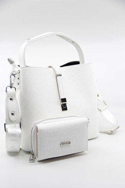 Just Polo Kadın Yeni Sezon Beyaz Çanta Ve Cüzdan Seti