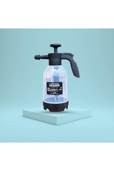 Generic 2L Garden Water Bottle Handheld Foam Sprayer for Car Wash, Auto Cleaning Tools - Black & White
