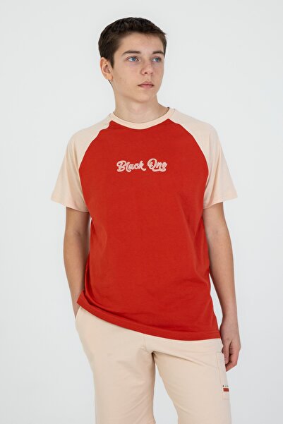 Black One Λεπτομερές σετ μπλούζας με στάμπα για αγόρι