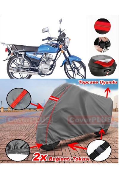 CoverPlus Falcon Sport 100 حقيبة خلفية متوافقة مع قماش القنب للدراجات النارية...