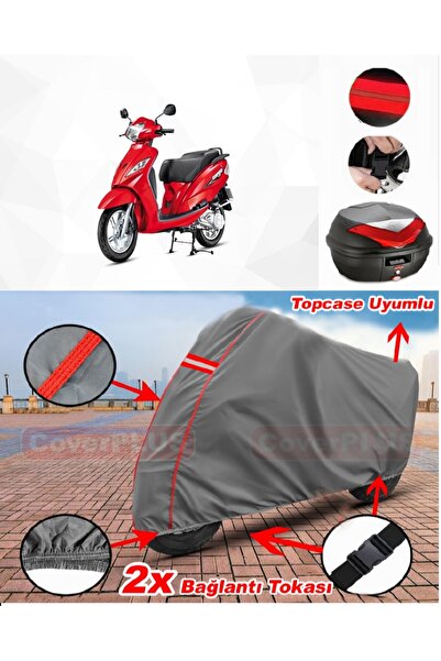 CoverPlus غطاء خلفي TVS Wego متوافق مع غطاء محرك السيارة، غطاء دراجة نارية با...