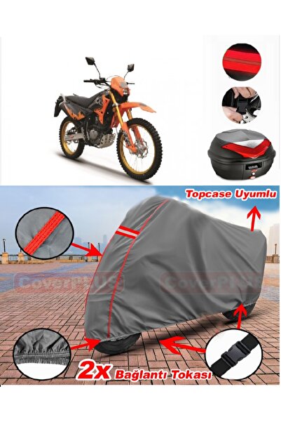 CoverPlus Rks Rk200-R Rear Bag Compatible Motor Tarpaulin Motorcycle Tarpauli...
