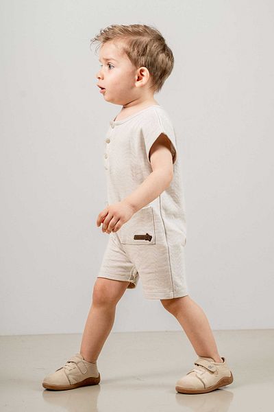 bombe Baby Kids Gray Cotton Comfortable Jumpsuit Salopet Trend Fashion Bottom Top Set