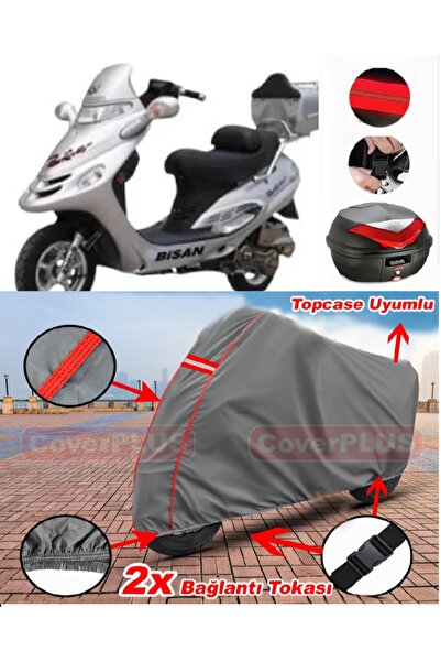 CoverPlus Bisan Pacific 150 Back Bag Compatible Motor Tarpaulin Motorcycle Ta...