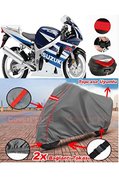 CoverPlus سوزوكي GSX-R 600 Srad الخلفية متوافق مع المحرك القماش المشمع دراجة ...