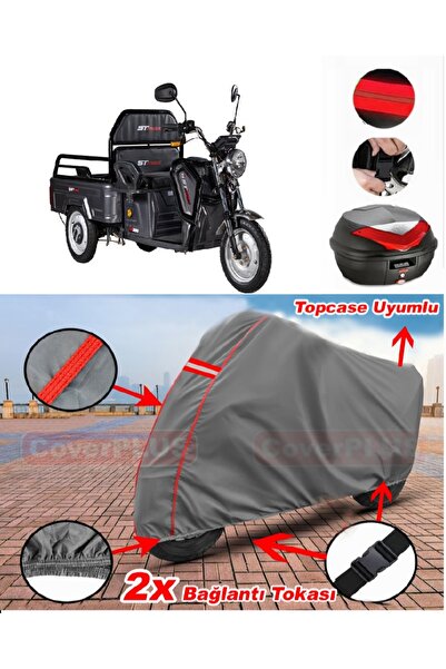 CoverPlus Stmax GF 200 حقيبة خلفية متوافقة مع قماش القنب للدراجات النارية بال...