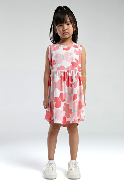 HAUSEkids Φόρεμα κοριτσιών 3-8 ετών Fresh Leaf-Coral