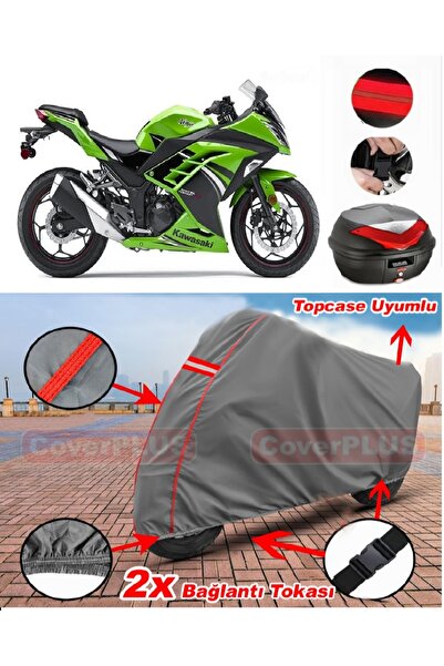 CoverPlus كاواساكي نينجا 250R حقيبة خلفية متوافقة مع قماش القنب للدراجات النا...