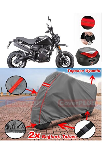 CoverPlus Brixton Crossfire 125 XS حقيبة خلفية متوافقة مع قماش القنب للدراجات...