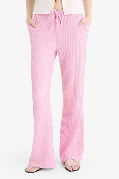 DeFacto Cool Flare Fit Elastic Waist Wrinkle Pants E9942Ax25Sm