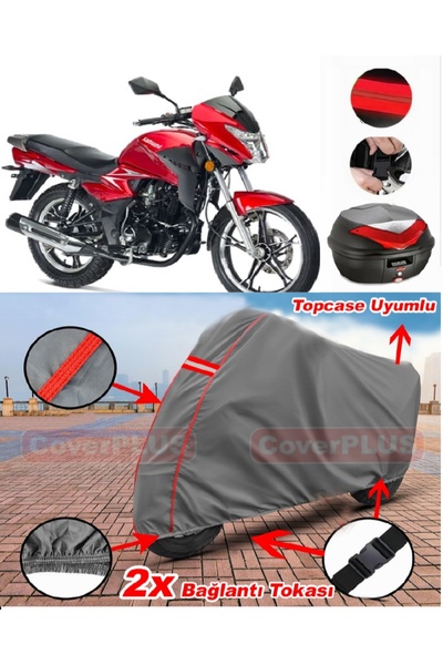 CoverPlus Kanuni S170T حقيبة خلفية متوافقة مع قماش القنب للدراجات النارية بال...