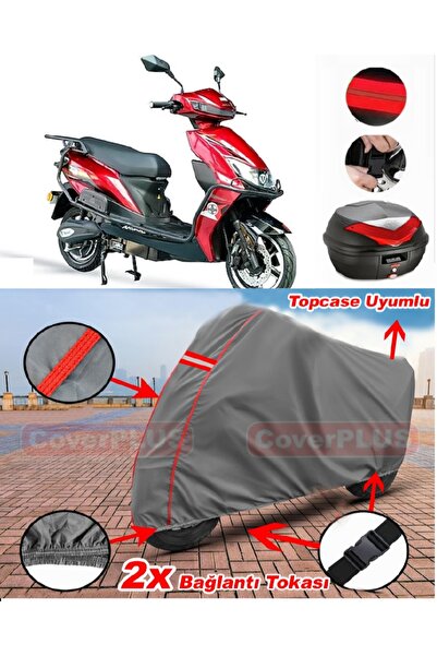 CoverPlus حقيبة ظهر Arora ZR1 متوافقة مع قماش القنب للدراجات النارية باللون ا...
