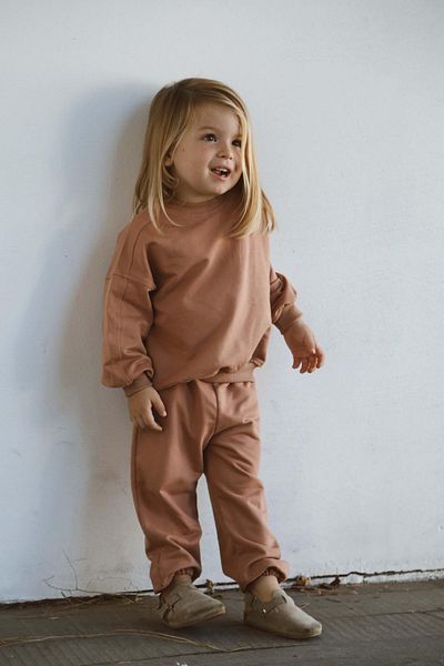OhlalaKoala Milk Coffee Back Printed Seasonal Tracksuit Set