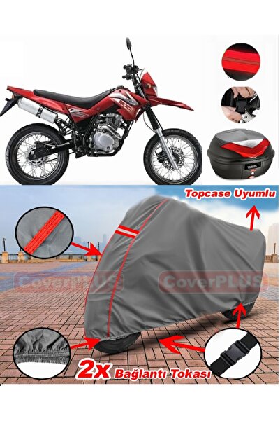 CoverPlus Lifan X-Plore 200m Rear Bag Compatible Motor Tarpaulin Motorcycle T...