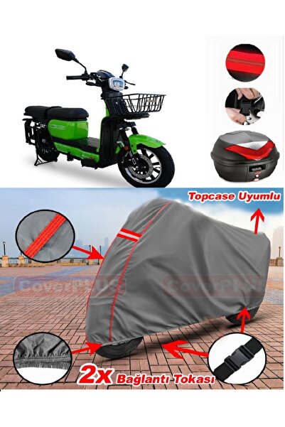 CoverPlus Motolux Pitton 50 Rear Bag Compatible Motor Tarpaulin Motorcycle Ta...