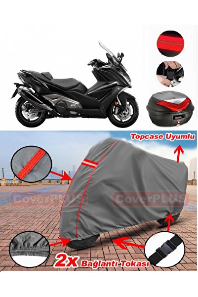 CoverPlus Kymco Ak 550 Rear Bag Compatible Motor Tarpaulin Motorcycle Tarpaul...