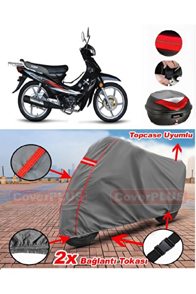 CoverPlus Kuba SJ100-16D حقيبة خلفية متوافقة مع قماش القنب للدراجات النارية ب...