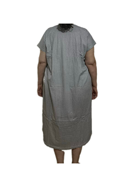 İpek Women's Short Sleeve Plus Size 100% Cotton Nightdress/Dress