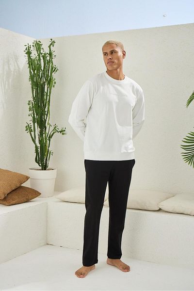 KLY PİJAMA Kly 7211 Men's Zero Collar Sports Tracksuit Set